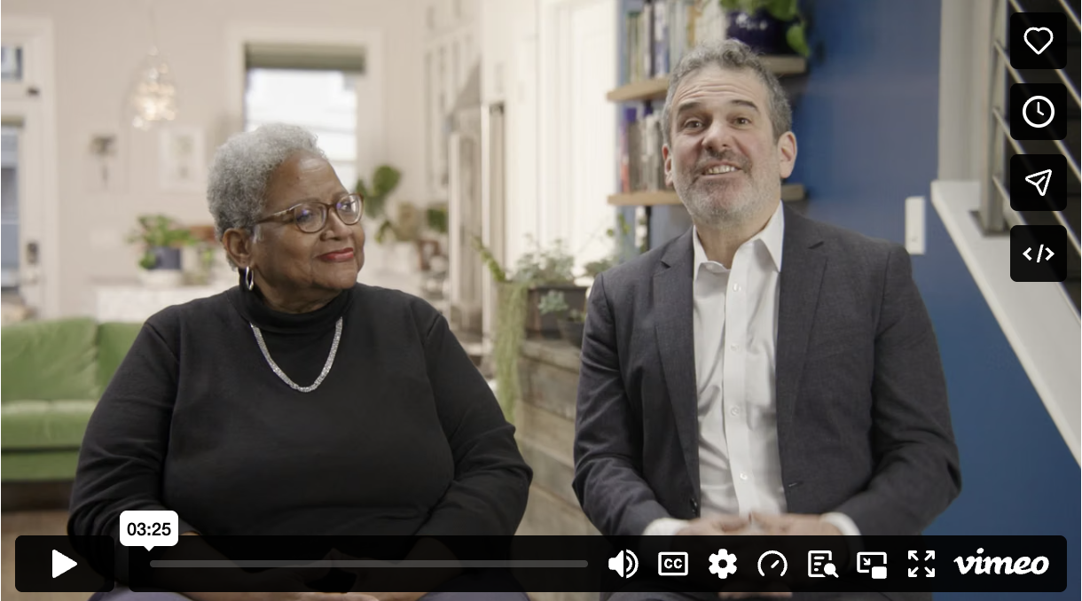 Two people in conversation in the Subtle Acts of Exclusion eLearning video